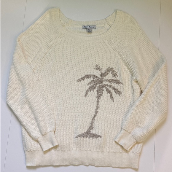 Tommy Bahama Sweaters - Tommy Bahama Women’s Off-White Sweater with Palm Design, M
